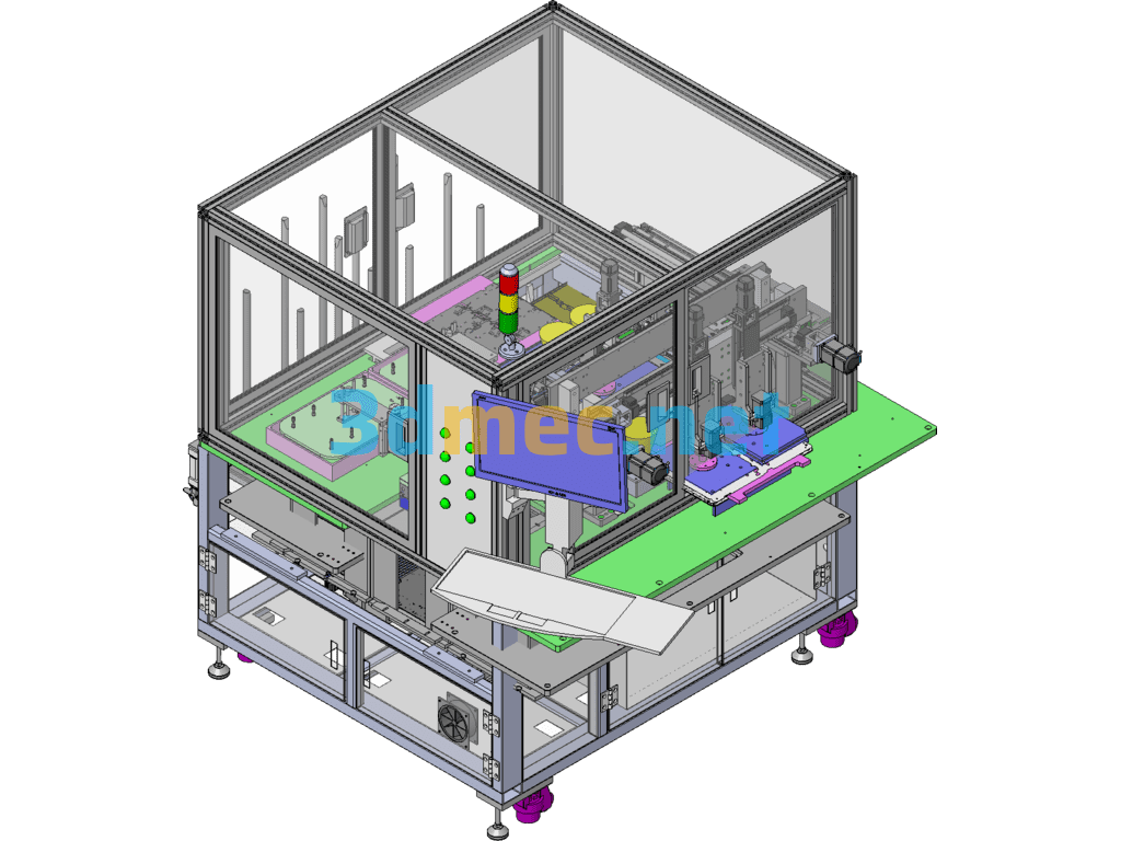 FPC Soft Board Automated Steel Pressing Design (3D Document + Keyshot Rendering File) - 3D Model SolidWorks Free Download