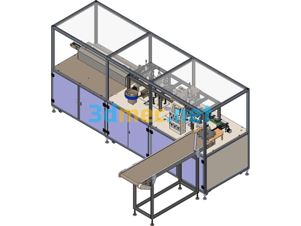 Detailed Design Of Encoder Automated Assembly Equipment + Keyshot Rendering - 3D Model SolidWorks Free Download