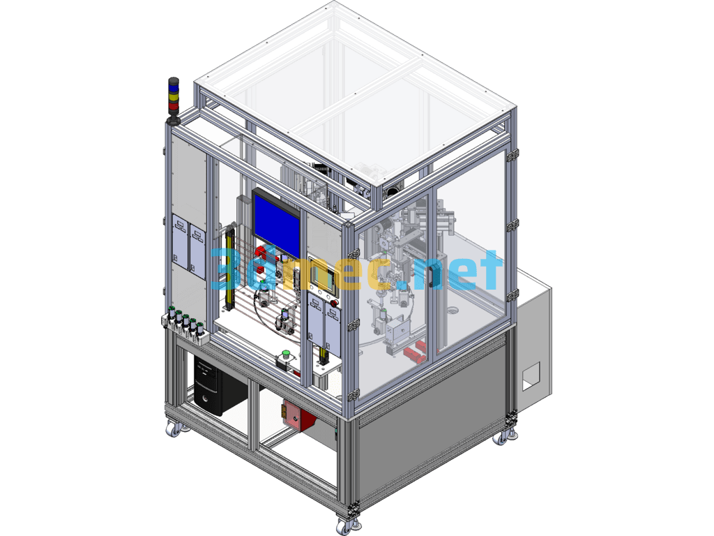 Air Pump Soldering Assembly Line - 3D Model SolidWorks Free Download