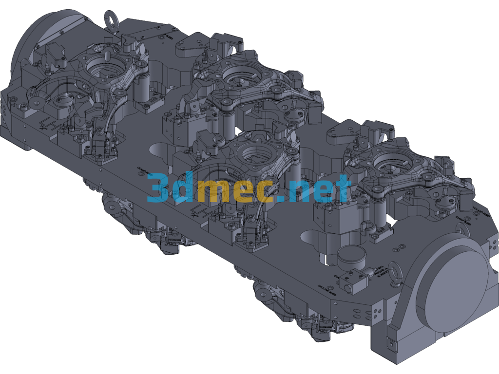 Steering Knuckle Four-Axis Fixture - 3D Model Exported Free Download