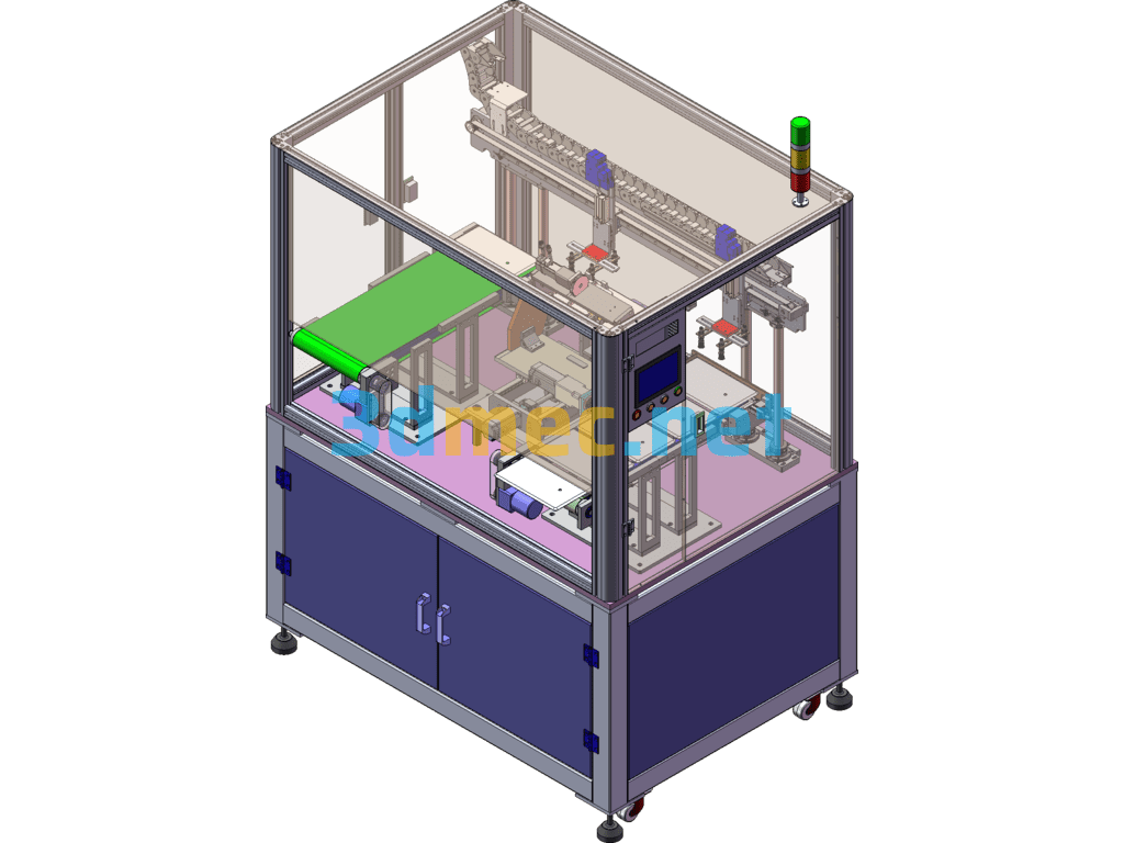 Apple Mobile Phone/Tablet Computer Shell Arc Surface Grinding Machine Equipment - 3D Model SolidWorks Free Download