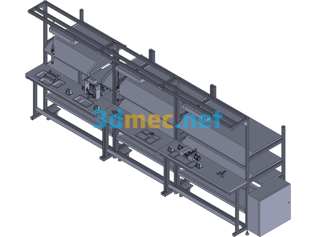 Small Contactor Automatic Assembly Line Can Be Processed - 3D Model Exported Free Download