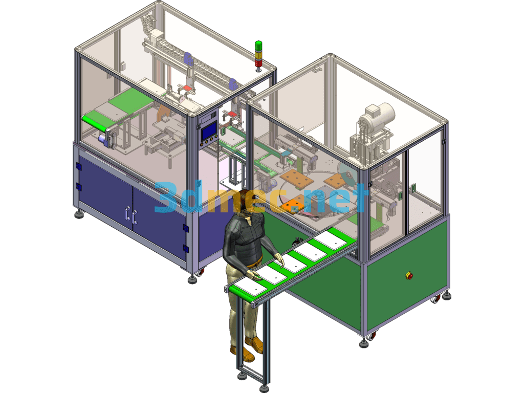 Apple Tablet Computer Fully Automatic Intelligent Polishing Machine Equipment - 3D Model SolidWorks Free Download