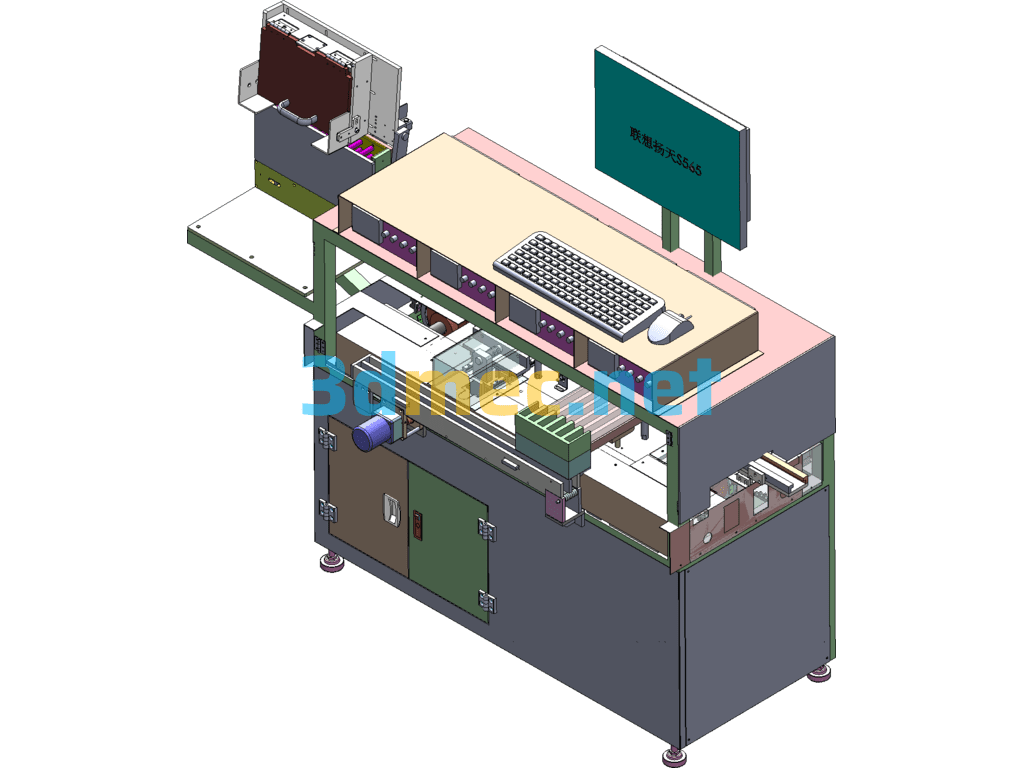 2A3A NiMH Battery Voltage And Internal Resistance Detection And Sorting Motor Testing - 3D Model SolidWorks Free Download