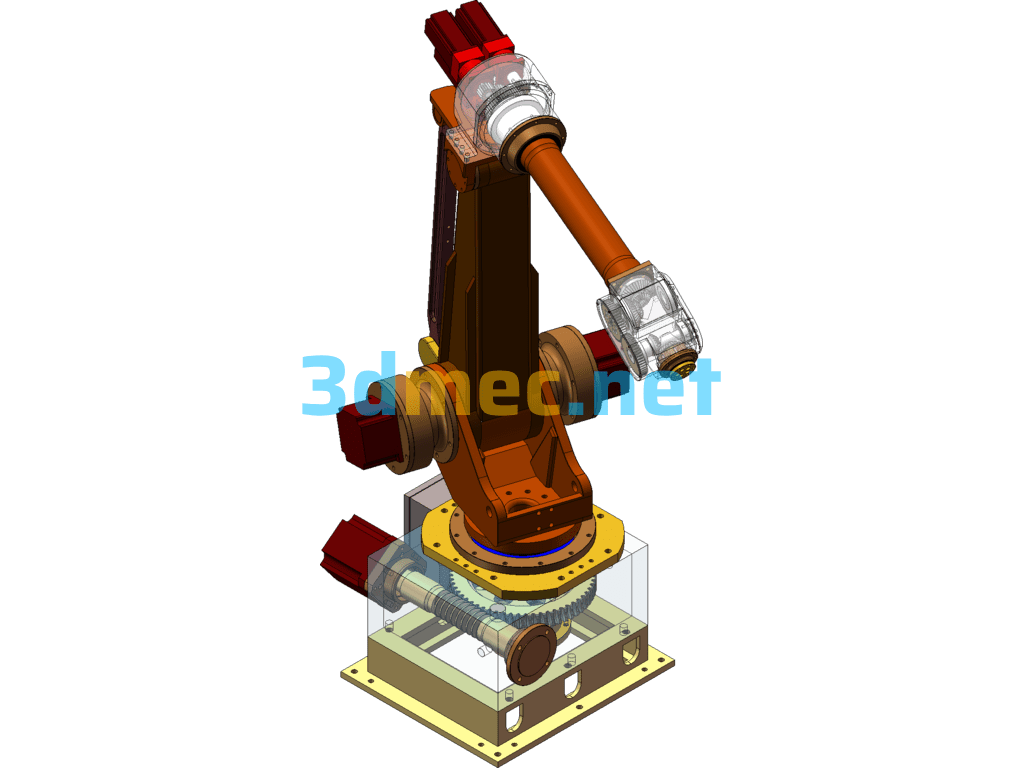 Six-Axis Fully-Parameterizable Robot - 3D Model SolidWorks Free Download