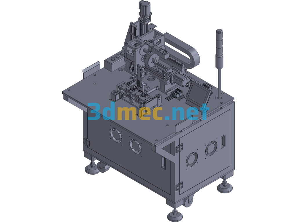 Battery Cap Labeling Machine - 3D Model Exported Free Download