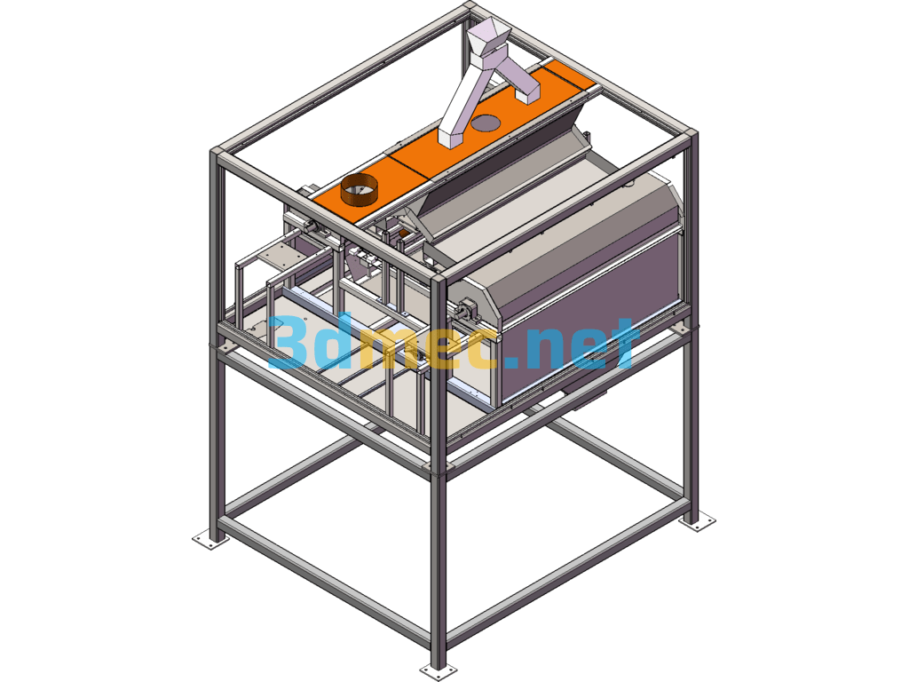 Plastic Raw Material High Speed Sorting Machine - 3D Model SolidWorks Free Download