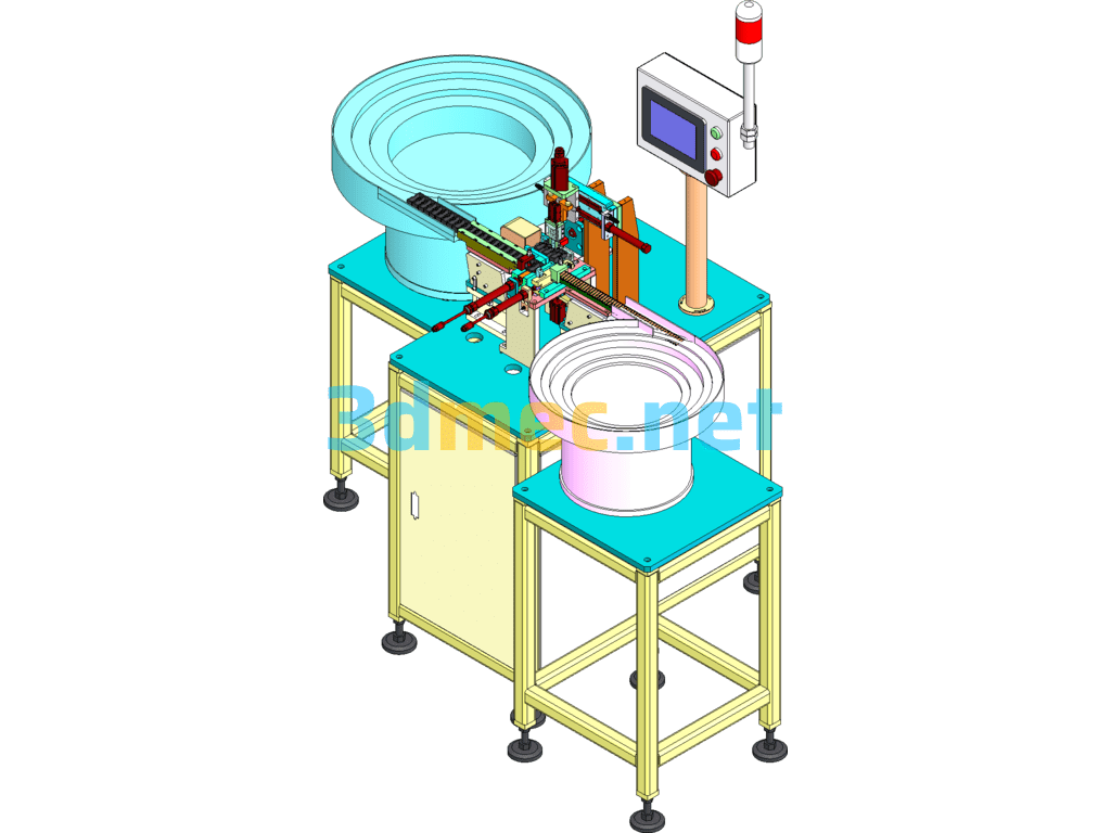 Power Shell Automatic Inserting Piece Equipment - 3D Model SolidWorks Free Download