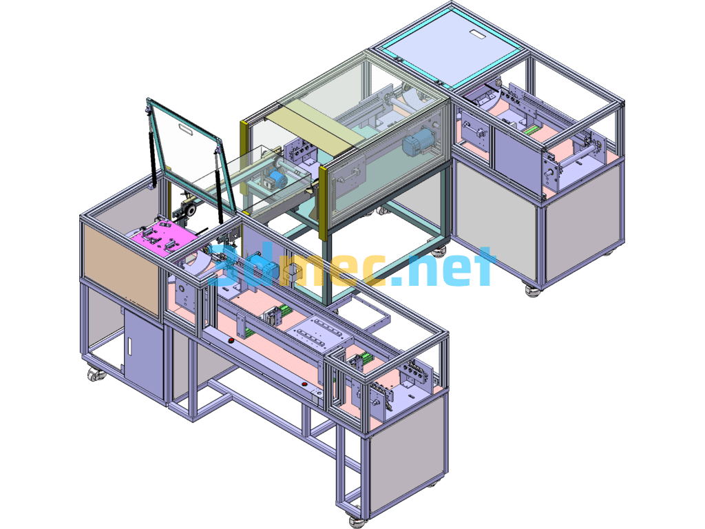 Refined Automated Production Line Design - 3D Model SolidWorks Free Download