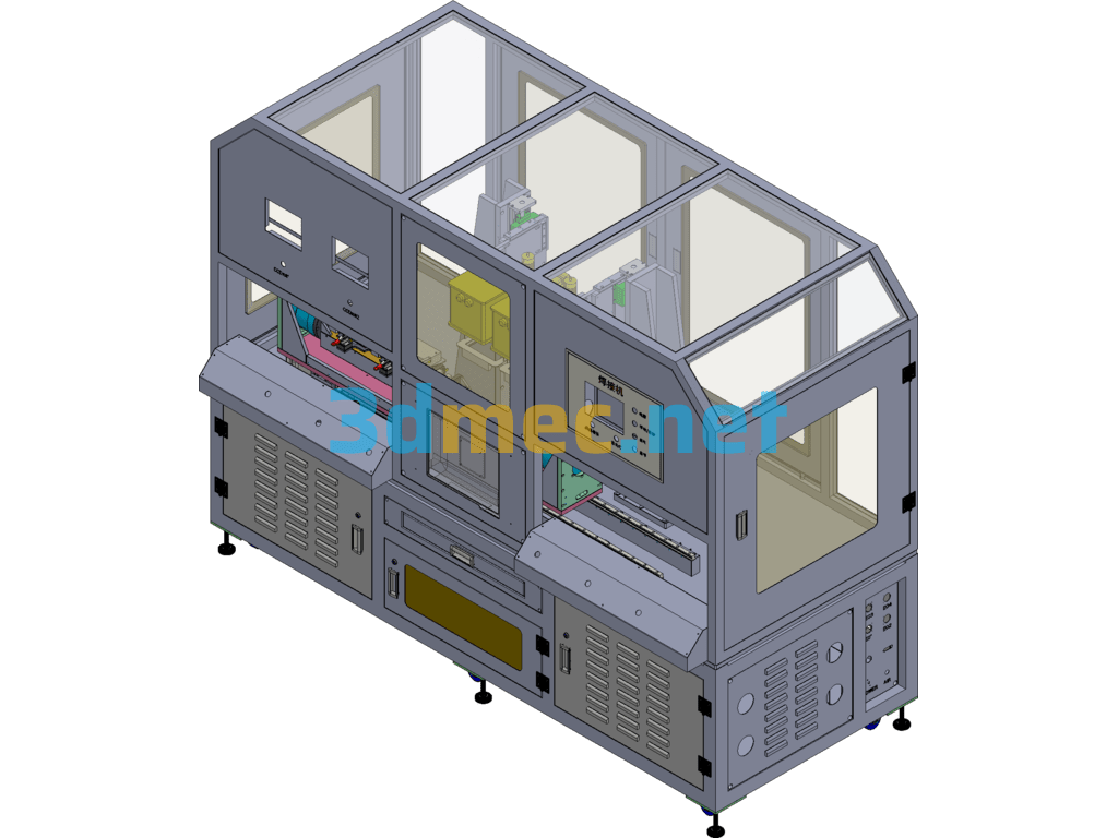 Mobile Phone Welding Machine - 3D Model Creo.Elements Creo.Parametric Free Download