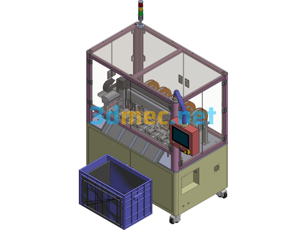 Automatic Tape Cutting Equipment - 3D Model Exported Free Download