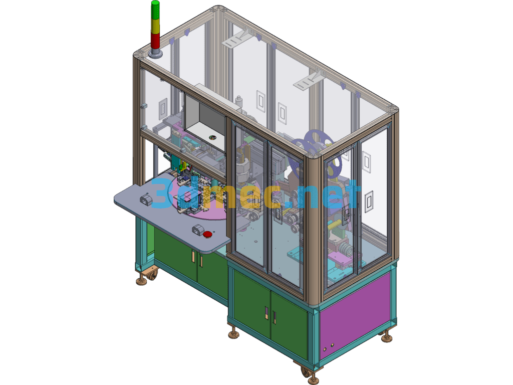 Fully Automatic IPhone 6 Film Laminating Machine, Non-Standard Automation Equipment - 3D Model Exported Free Download