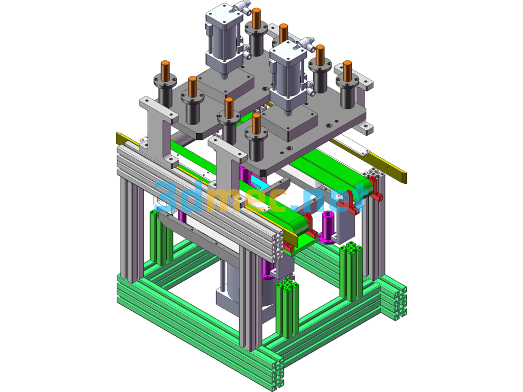 HW Tablet Computer AB Glue Automatic Production Line (Thermal Capacity Glue Dispensing Machine) - 3D Model SolidWorks Free Download