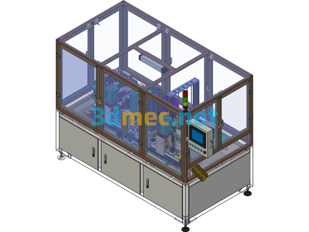 Workpiece Automatic Assembly Equipment Fixture Circulation Line - 3D Model Exported Free Download