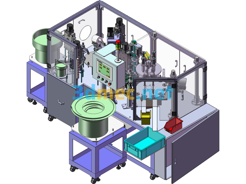 Cam Manipulator Riveting Nut Detection Device Integrated Machine - 3D Model SolidWorks Free Download