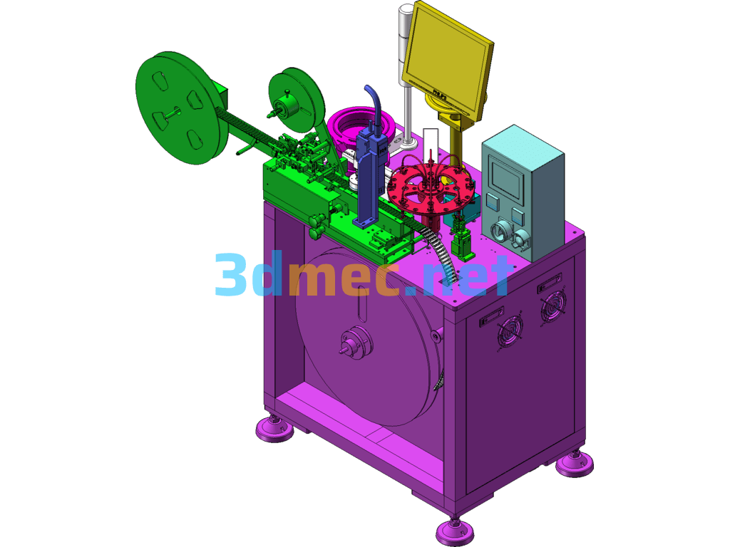 Fully Automatic Taping Machine Testing Machine - 3D Model SolidWorks Free Download