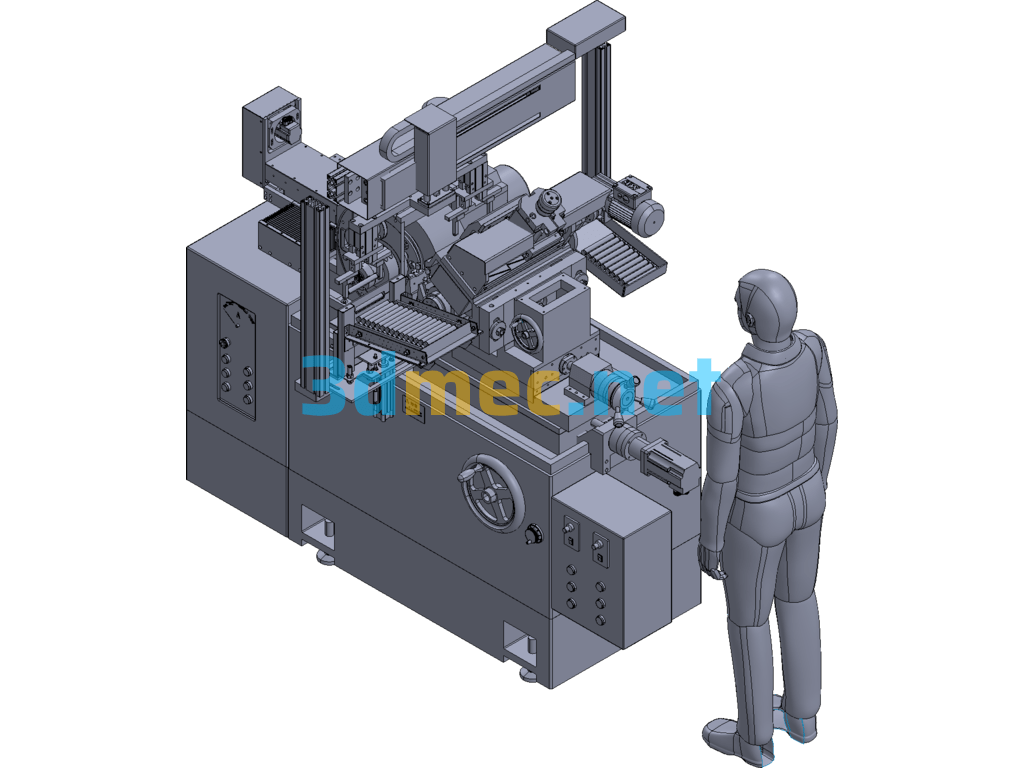 Centerless Grinding Machine - 3D Model SolidWorks Free Download