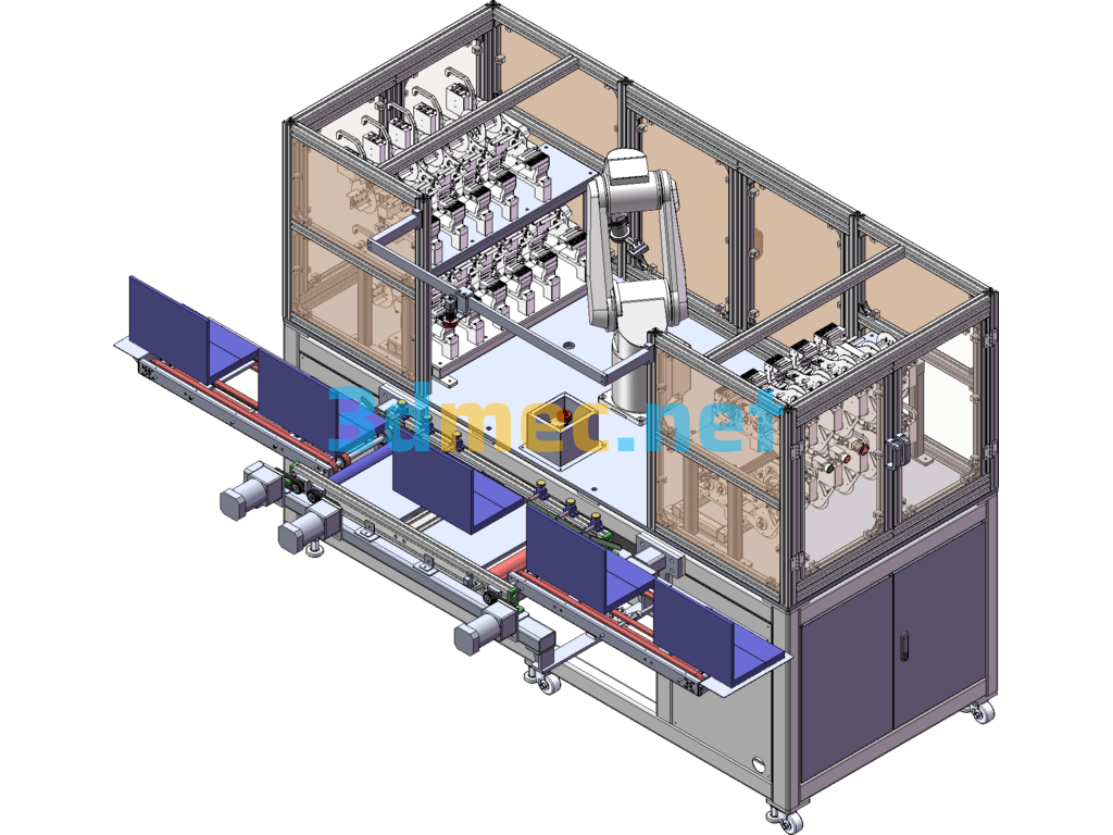 Robot Labeling Machine (Accurately Realize Label Picking/Label Removal/Labeling) - 3D Model SolidWorks Free Download