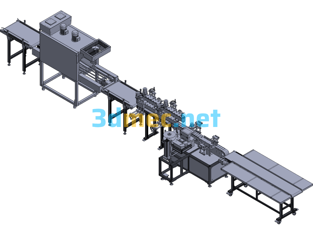 Non-Standard Automation Equipment Conveyor Line - 3D Model Exported Free Download