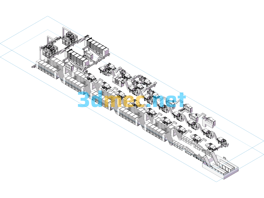 Tea Production Line - 3D Model SolidWorks Free Download