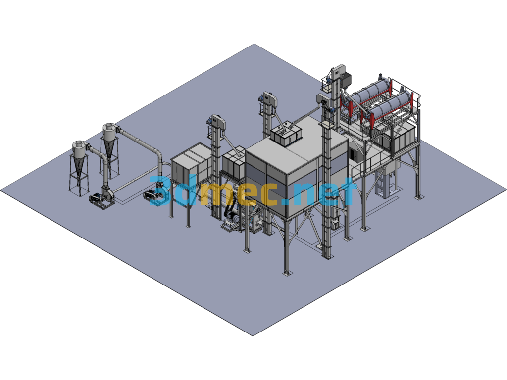 Rice Refinery - 3D Model Exported Free Download