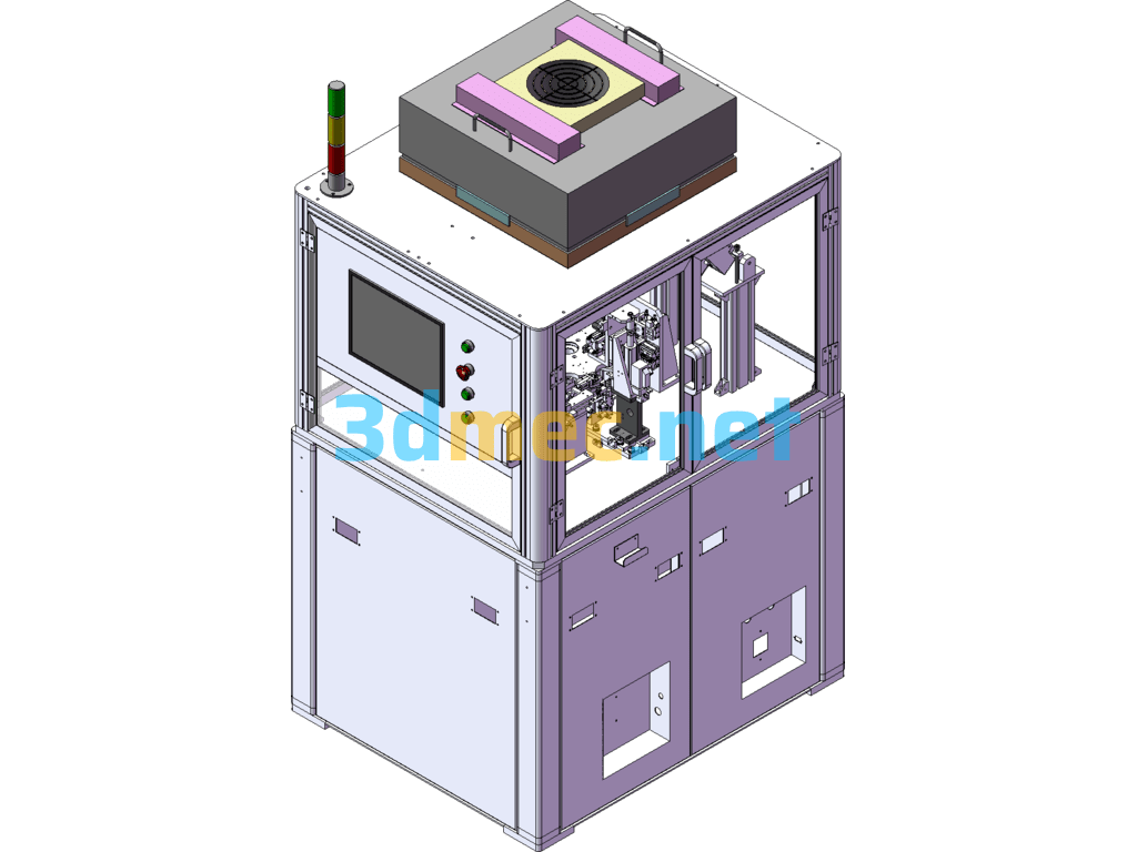 Fully Automatic Pull-Out Force Testing Machine - 3D Model SolidWorks Free Download