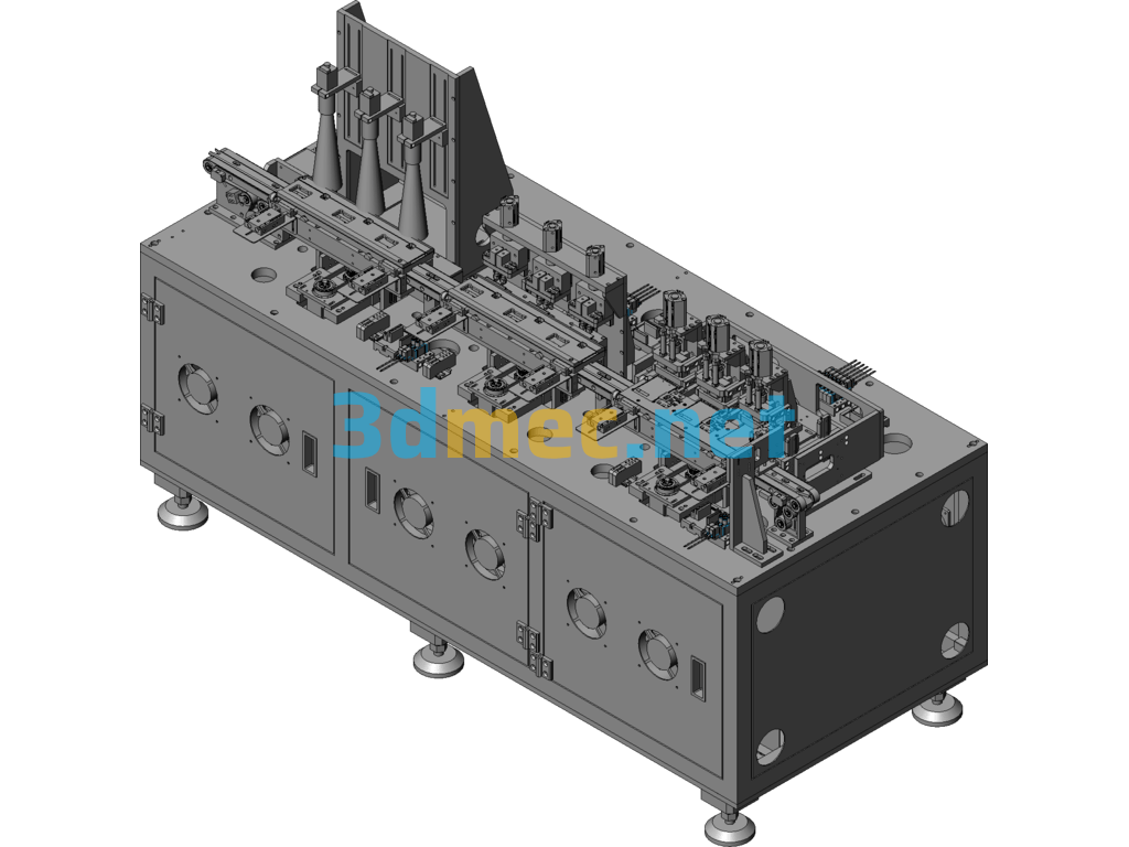 Pole Processing Machine - 3D Model SolidWorks Free Download