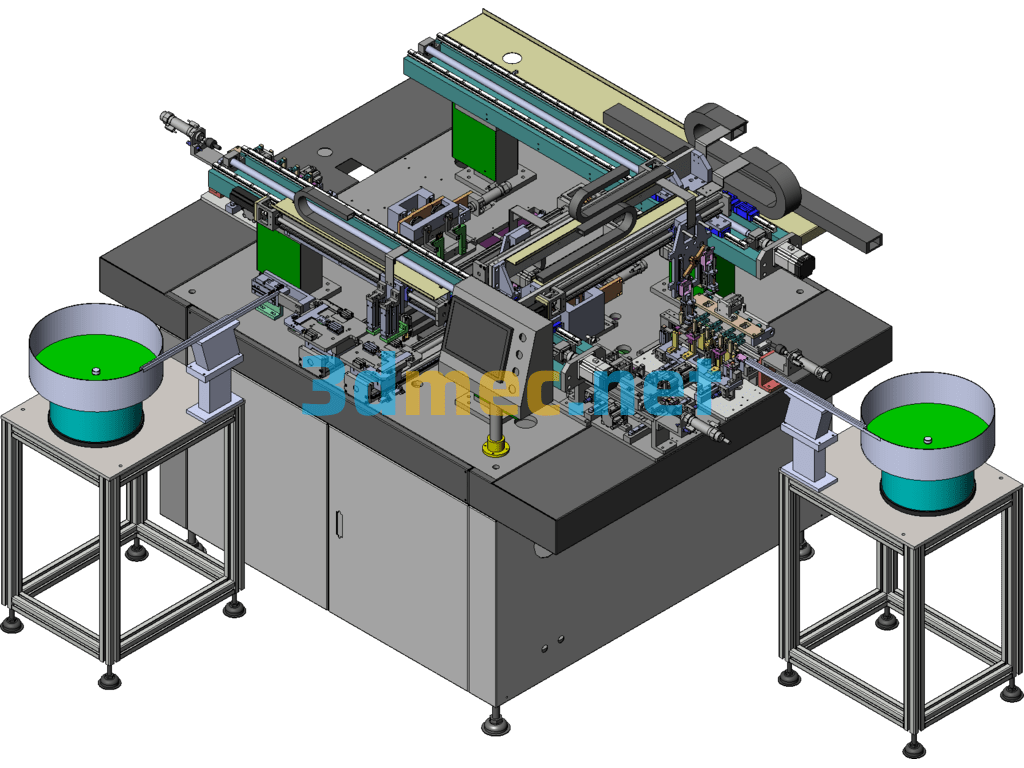 Fully Automatic LED Lamp Plug-In Machine (Can Be Converted Into Energy-Saving Lamp Plug-In Machine) - 3D Model SolidWorks Free Download