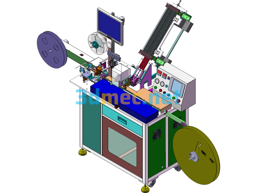 Semiconductor Fully Automatic Taping Machine - 3D Model SolidWorks Free Download