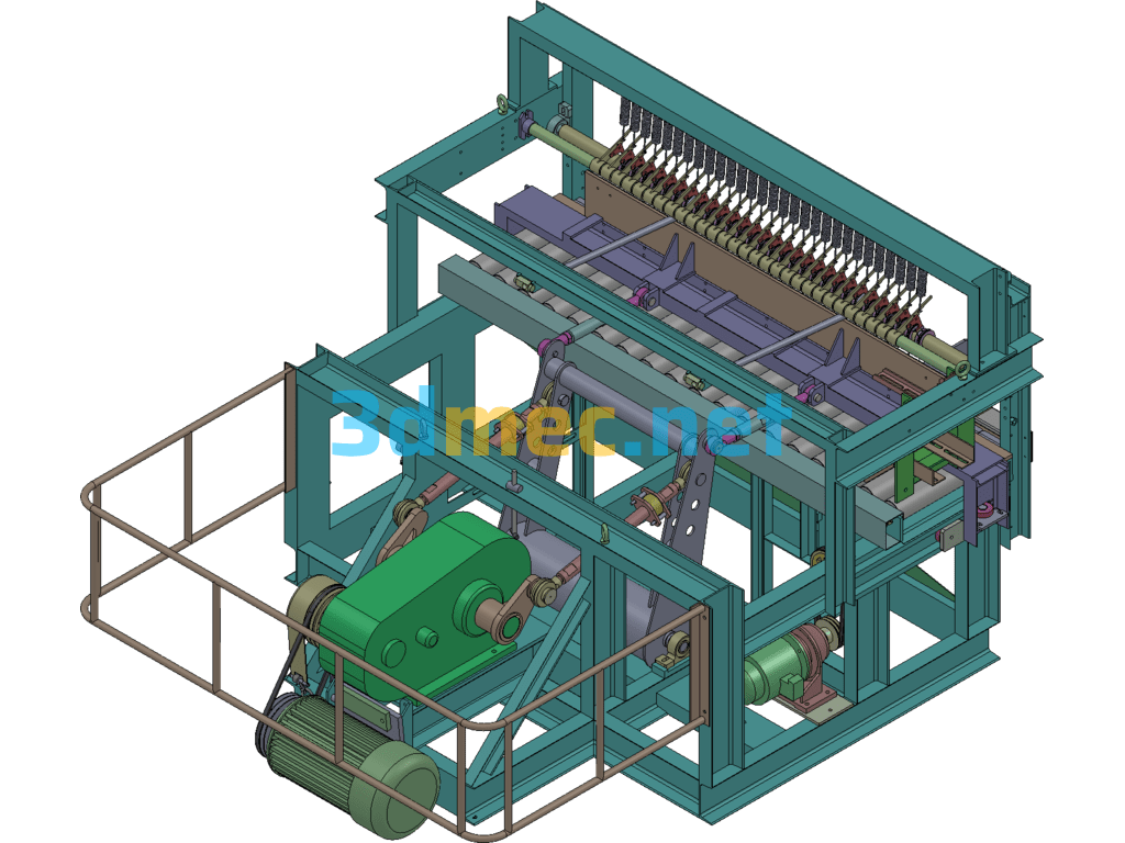 Heavy-Duty Cutting Machine For Brick Factory - 3D Model SolidWorks Free Download