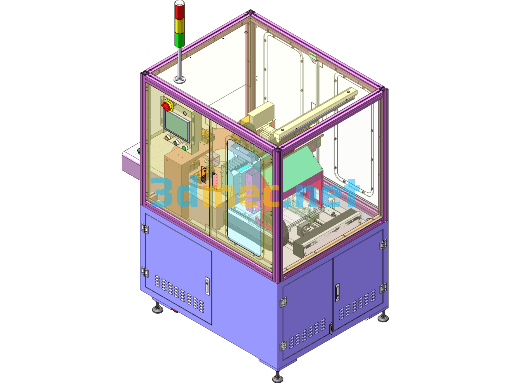 Mobile Phone Power Bank Metal Shell Grinding And Polishing Machine - 3D Model SolidWorks Free Download