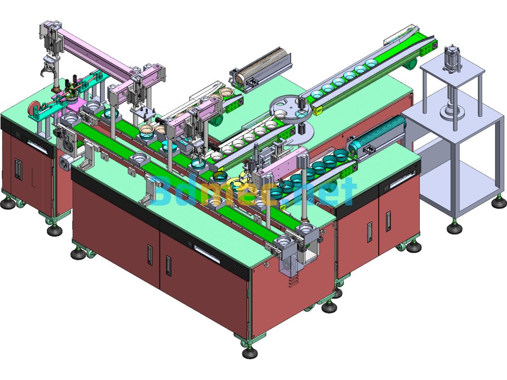 Aluminum Foil Cup Packaging Line, Tin Foil Cup Forming Packaging Line - 3D Model SolidWorks Free Download