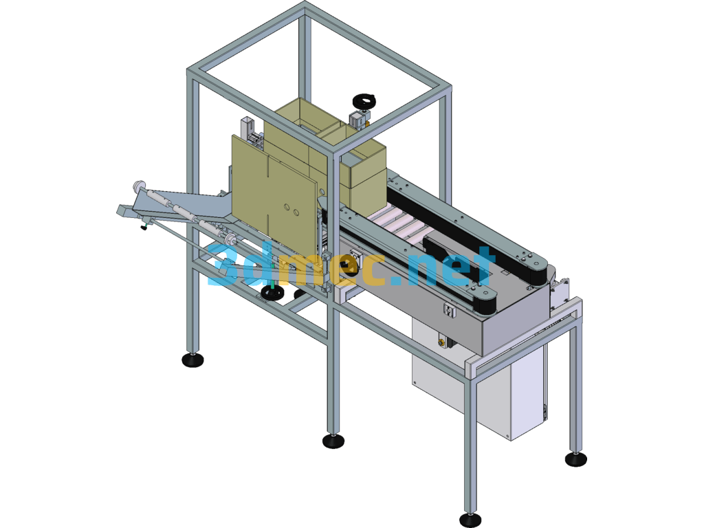 Automatic Box Folding Machine - 3D Model SolidWorks Free Download