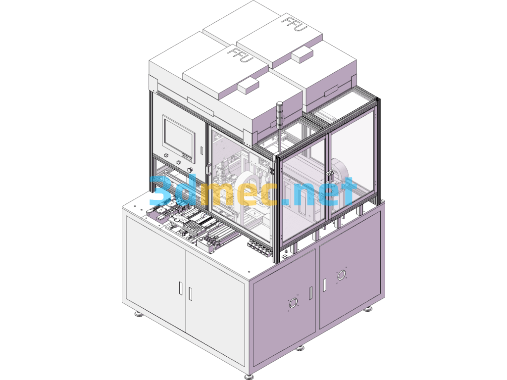 Electronic Product Automatic Film Laminating Machine - 3D Model SolidWorks Free Download