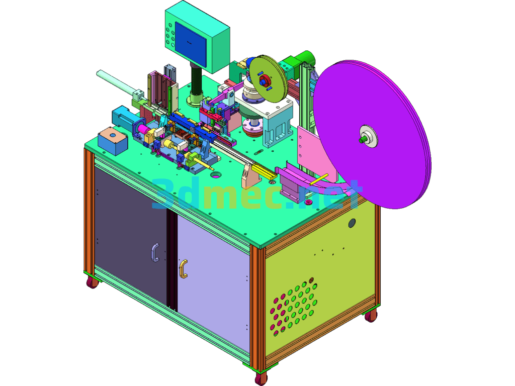 Clip-Type Automatic PIN Implanting Machine, Cam-Type Automatic PIN Implanting Equipment - 3D Model SolidWorks Free Download