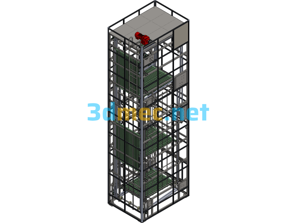 C-Type Continuous Lift - 3D Model Exported Free Download