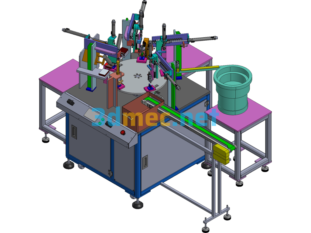 Razor Steel Mesh Rubber Parts Assembly Machine - 3D Model Exported Free Download