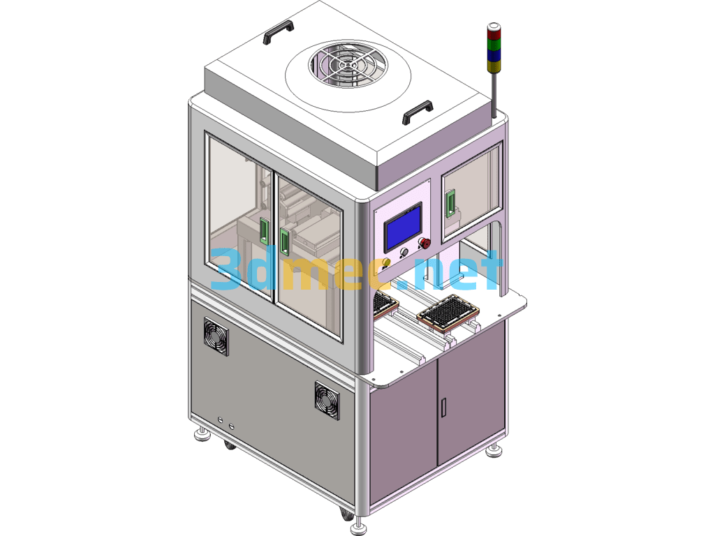 Double Slide Table Labeling Machine - 3D Model SolidWorks Free Download