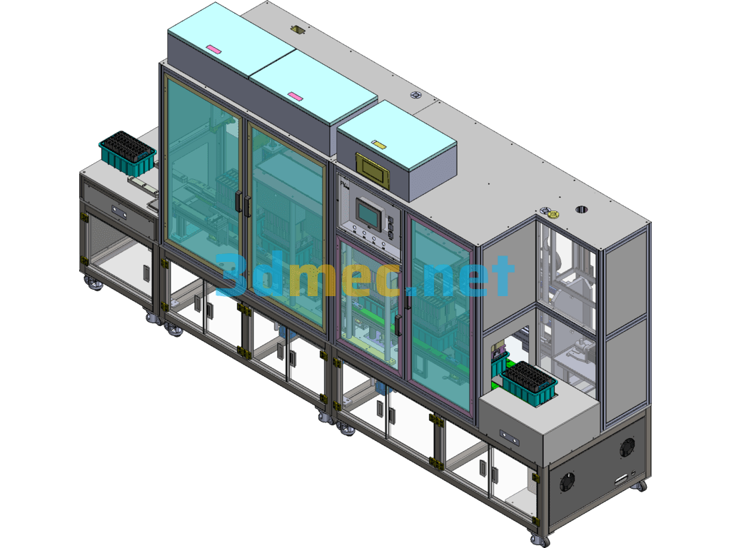 Lithium Battery Assembly Machine, Non-Standard Automated Lithium Battery Assembly Equipment - 3D Model SolidWorks Free Download