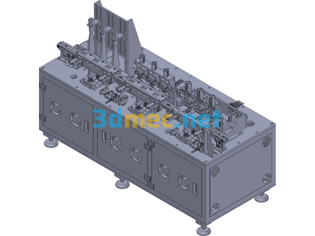 Fully Automatic Pole Piece Die Cutting Machine - 3D Model Exported Free Download