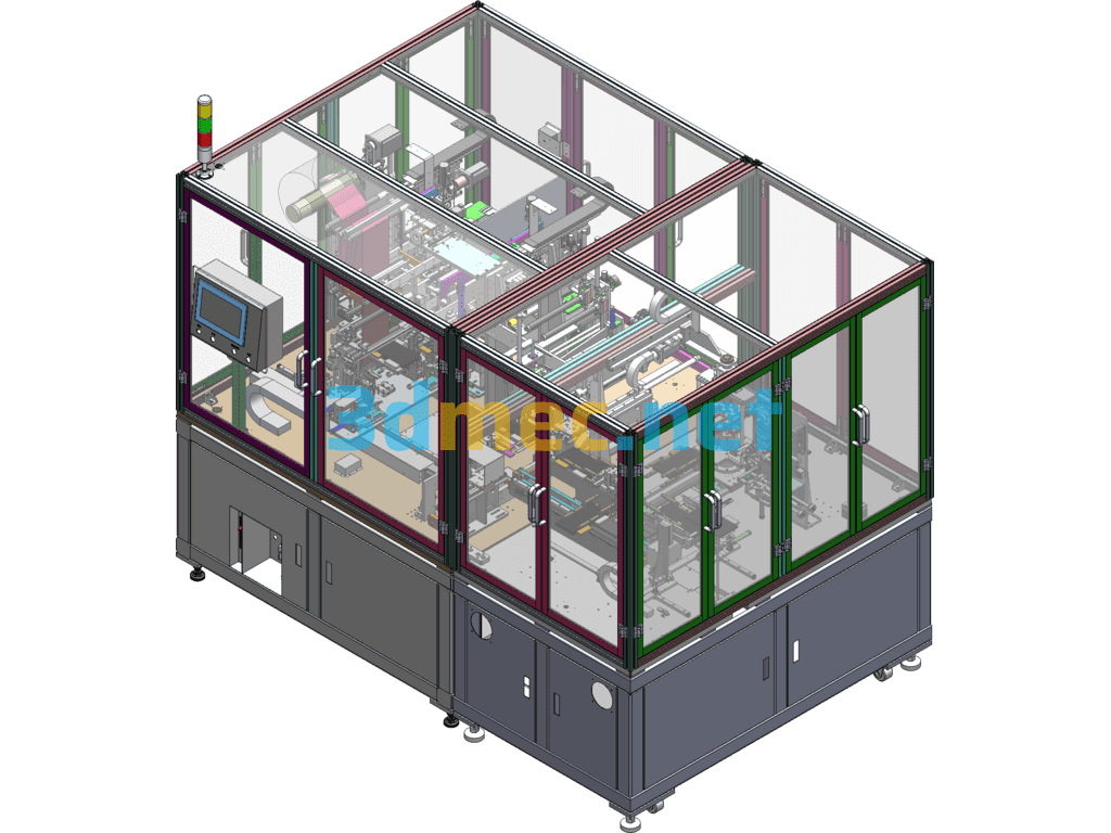 Non-Standard Fully Automatic Power Lithium Battery Stacking Machine (Can Be Used Directly In Production) - 3D Model SolidWorks Free Download