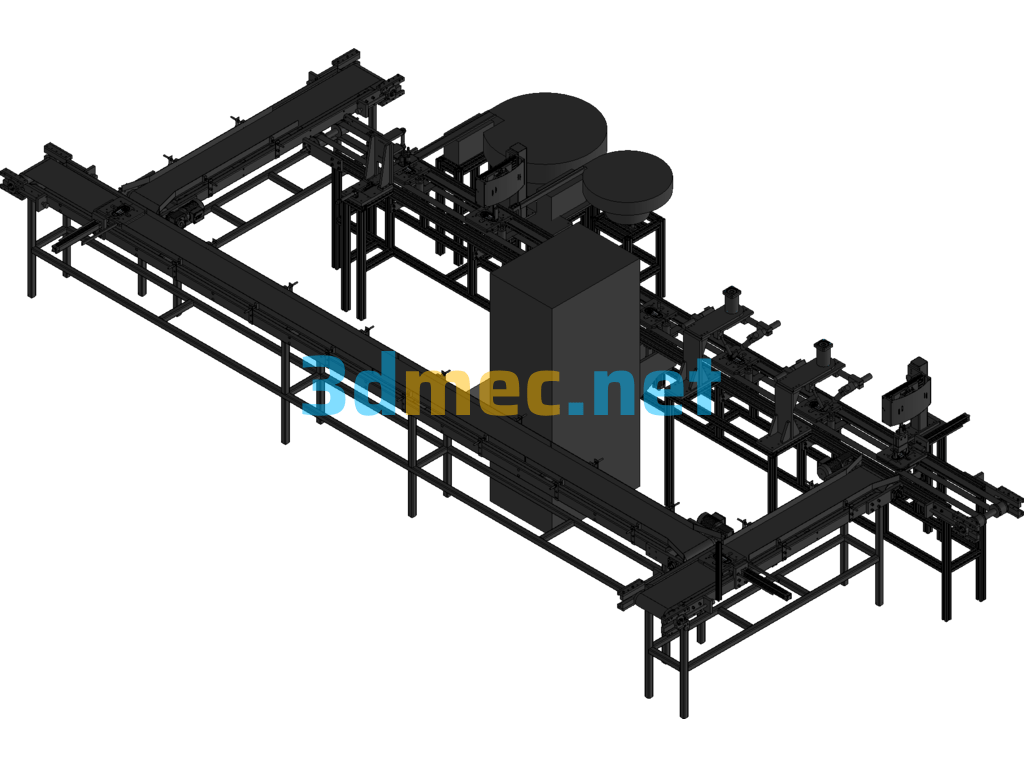 Automatic Production Line - 3D Model Exported Free Download