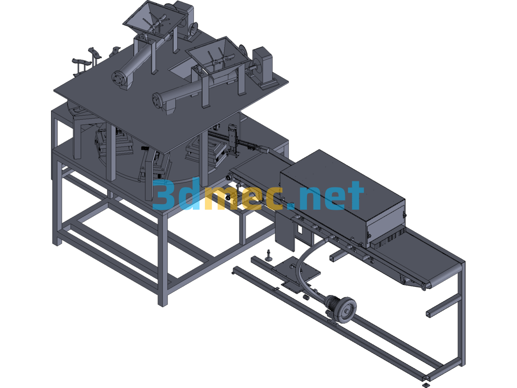 Brake Pad Forming Machine - 3D Model Exported Free Download