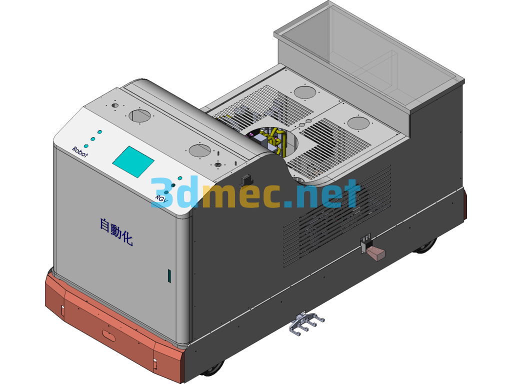 RGV Car (Shuttle Car) Integrated Track-Mounted Robot Ultrasonic Cleaning Machine - 3D Model SolidWorks Free Download