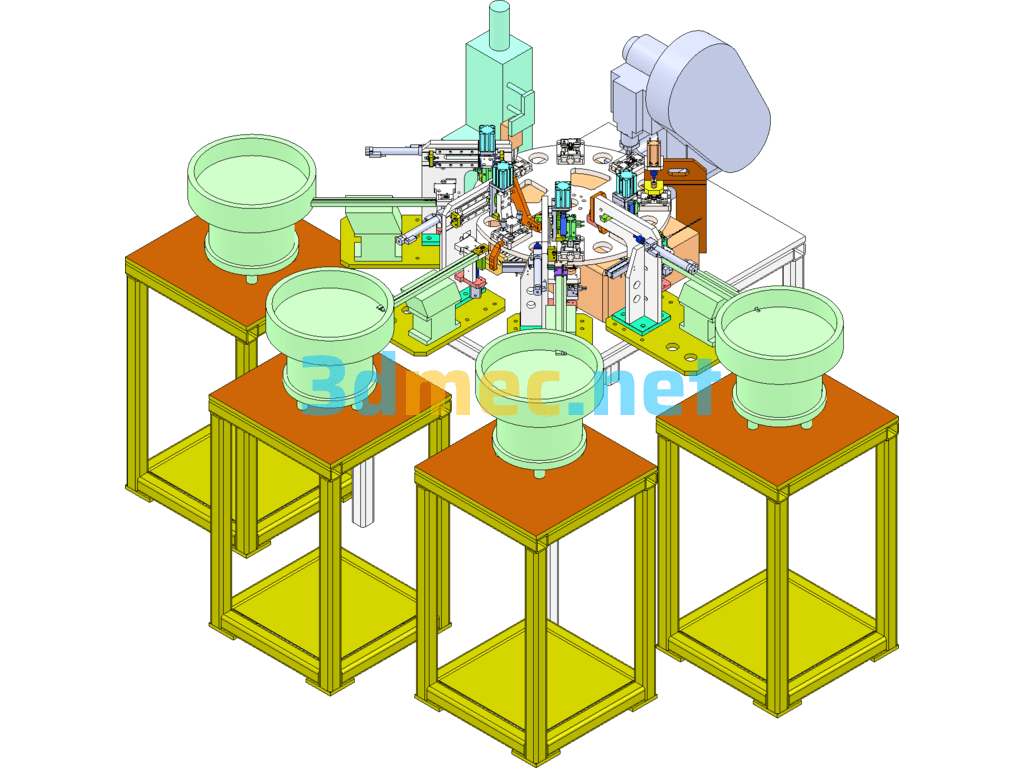 YG Copper Slider Automatic Assembly Machine - 3D Model SolidWorks Free Download