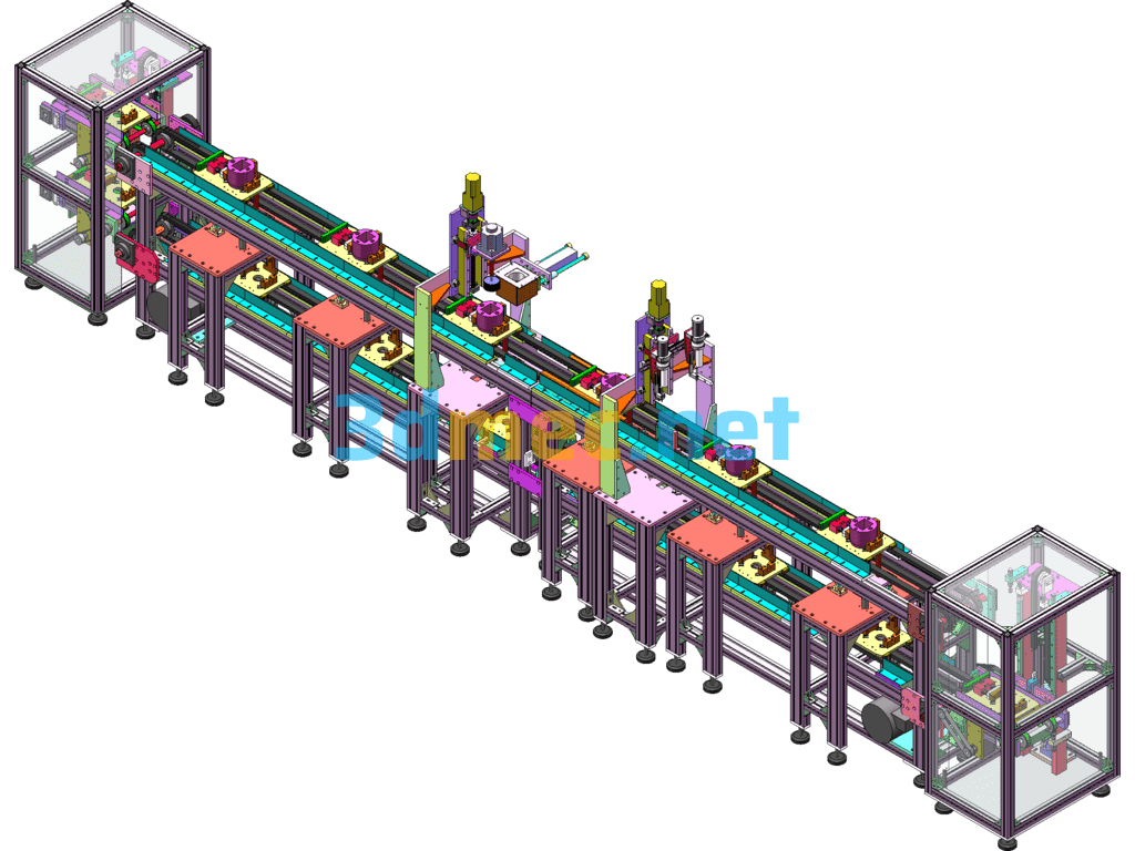 Non-Standard Automation Equipment For Tooling Assembly Line Board Assembly And Dispensing Cycle Operation - 3D Model SolidWorks Free Download