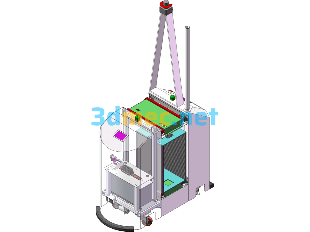 AGV SW Model With Detailed Chassis Structure - 3D Model SolidWorks Free Download