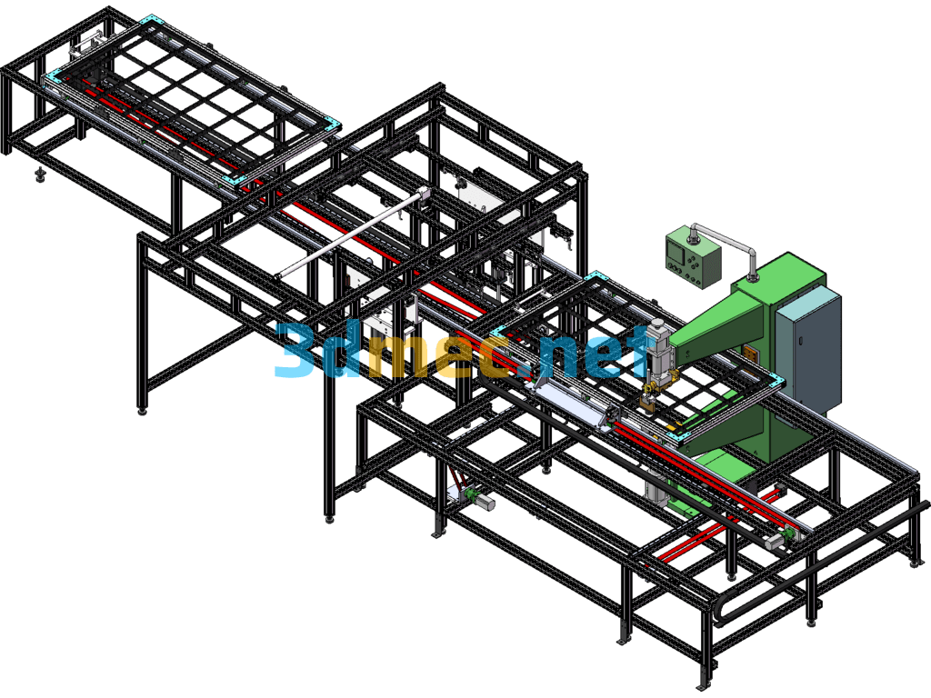 Automatic Unloading Mobile Welding Machine - 3D Model SolidWorks Free Download