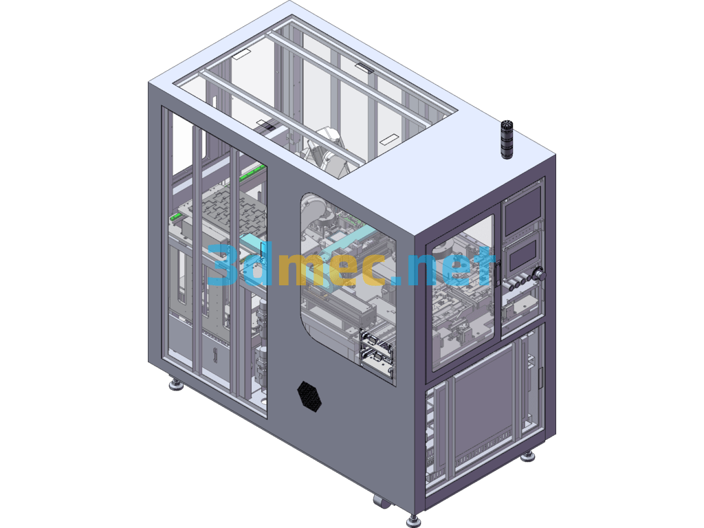 Design Of A Tablet Motherboard And Front Shell Robot Automated Assembly Equipment - 3D Model SolidWorks Free Download