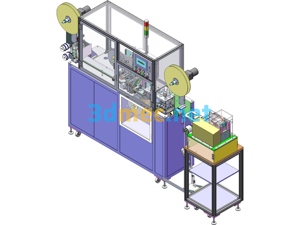 Double-Sided Tape Pasting Machine, FPC Line Non-Standard Fully Automatic Double-Sided Tape Pasting Machinery And Equipment - 3D Model SolidWorks Free Download